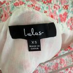 Lulus Flower and Glory White Floral Print Pleated Tiered Mini Skirt XS Photo 3