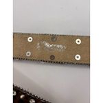 Vintage Nocona Western Leopard Haircalf Rhinestone Concho Belt Brown Silver Size XL Photo 10