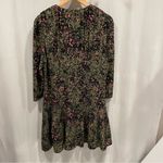 Reiss Adorable  NWT olive pink spotted pleated boho deep vneck flowy midi dress Photo 4