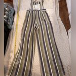 SAINT GERALDINE WOMENS Striped Overalls with Blue and Green Accents SMALL Photo 7