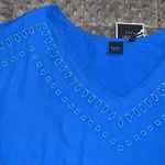Kaari Blue  medium womens Ellis blue la dolce vita v neck eyelet short sleeve top Photo 6