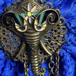 Catalina  Tankini Top Crochet Look Elephant Center Detail Dark Blue Size 2XL Photo 3