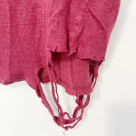 IRO  Scoop Neck Distressed Linen‎ Tee in brick Photo 2