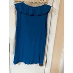 Merona Sleeveless teal top with ruffle and tie in front Photo 2