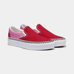 Vans NWT Two Tone Chili Red Fuchsia Pink Platform Checkered Slip On Sneaker Photo 11