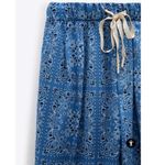 ZARA NWT  Printed‎ Drawstring Cropped Pants High Waist Blue Womens Size XS NEW Photo 2