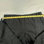 Eileen Fisher  Womens Pants Black Organic Linen Crop Side Zip Wide Leg Size Lg Photo 7