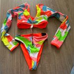 Maaji  Fire Besti Mimmi Long Sleeve Reversible
Two- Piece Swimsuit‎ Small Photo 9
