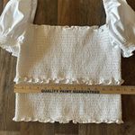 Cinq à Sept CINQ a SEPT White Smocked Ellis Blouse Puff Sleeve Blouse Top Size XL Photo 6