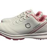 Thestron Golf Shoe Womens 6.5 White Pink Low Top Spikeless Lace Up Golf Sneaker Photo 1