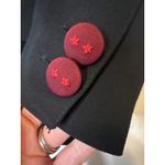 Smythe Black Mini Double Breasted Blazer Red Buttons Tailored Jacket Size 2 Photo 5