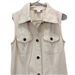 House Of Harlow‎ 1960 Cream Snap Front Denim Sleeveless Maxi Dress Size XS Tan Photo 3