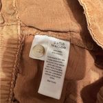 Joie High Rise Linen Blend Double Button Shorts Washed Carmel Brown Size 4 Photo 3