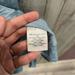 Holding Horses chambray crochet lace back vest sleeveless button front size 0 Photo 2