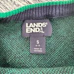 Lands’ End Cotton Blend Plaid Crewneck Sweater​ Blue Photo 3