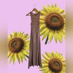 Venus  Loose Gold Knitting Lined Maxi Vacation Dress -Beach cruise Size M crochet Photo 3