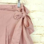 Forever 21 Womens Y2K VTG Pink Pleated Mini Skirt Waist Tie Belt Cotton Size M Photo 2