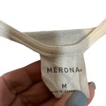 Merona Cream Short Sleeve Low V-Neck Tie Waist Beach Cover Up Women Sz M Photo 6