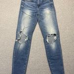 American Eagle Women's Size 00 Short Blue Distressed Jeans Photo 0