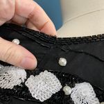 Vintage 80s/90s Silk Beaded Sequin Jacket Black Photo 3