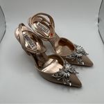 Badgley Mischka NWOB  pumps Kaley Pointed Toe Stiletto nude size6 butterfly bling Photo 0