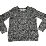 YYigal Crewneck Leopard Sweatshirt Size S Casual Animal Y2K Layers Maximalist Gray Photo 0