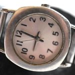 Source Unknown Vintage Old School Silver Tone Metal Stretch 6" Band New Battery Unisex Watch Photo 0