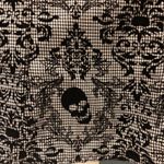 Spirit Halloween Spirit Sexy Size L Damask Skulls Flocked Bustier corset pinup Boudoir Black Photo 4