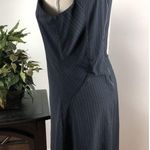 SFW Suitable For Work Women Dress Black Medium Sleeveless Wrap Open Zipper Back Photo 5