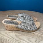 Baretraps  Flossey Silver Woven Cork Wedge Sandal Comfort Slip On Women’s Size 10 Photo 1