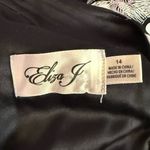 Eliza J Women's 3D-Floral Tie-Waist Halterneck Gown Black White Sz 14 Photo 7