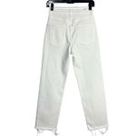 Frank & Eileen  Monaghan Jeans Women's 24 White Denim Mom Pants Raw Hem Photo 4