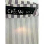 Chic Me  women’s shirt dress collared full button front size large Photo 8