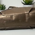 Coach Metallic Bronze Leather Buckle Shoulder Bag Satchel Handbag Purse Photo 7