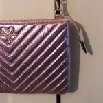 Victoria's Secret V-Quilt Metallic Crackle Crossbody Bag Pink New With Tags NWT Photo 5