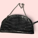 Eric Javitz New York old money black leather half moon on a chain mini bag Photo 2