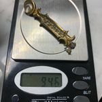 VTG Bar Brooch Gold Over 925 Double Crescent Moon Pearl And Moonstone Elegant Photo 0