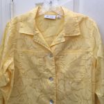 FINAL MARKDOWN Denim and company tone on tone blouse small Yellow Photo 1