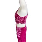 Saylor  - Niamh Asymmetric One Shoulder Stretch Velvet Dress Sz M Photo 5