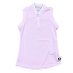 Adidas  Womens Golf Sleeveless Polo Shirt Pink Quarter Zip Size Medium Photo 1