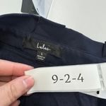 Lulus  Pants Womens Large Blue Straight Leg Belted High‎ Rise Trousers Photo 2