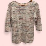 J. Jill cute marled cotton 3/4 sleeve sweater crew neck peaches and cream Orange Size undefined Photo 1