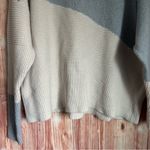 Chloe & Jasmine Ivory Mockneck Gray Colorblock Ribbed Sweater Size 2X Photo 4