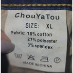 CHIC YATON Denim Skirt Dark‎ Wash Stretch Casual Classic XL Blue Photo 5