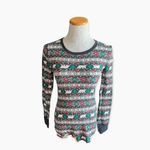 Old Navy Womens  Bear Fair Isle Lounge Pajama Top - Sz S Photo 1