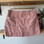 FAVLUX Pink Wide Wale Corduroy Back Zip Mini Skirt Size Large Photo 5