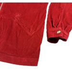 Talbots  Women's Size‎ Medium Corduroy Full Zip Shacket Shirt Red Cotton Layering Photo 6