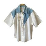 Vintage City Girl 2 piece denim Jacket & Shirt. Sz. 12 and 10 Blue Photo 2