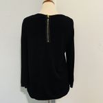 Philosophy Republic Clothing Black Long Sleeve Crew Neck Zip Back Sweater Top L Size L Photo 4