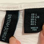 Cynthia Rowley #181 WHITE V-NECK POLO STYLE BLOUSE TOP SIZE LARGE Photo 3